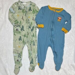 Angel Dear vguc & koala baby nwot 2 piece zipper footie sleepers 6/9mo